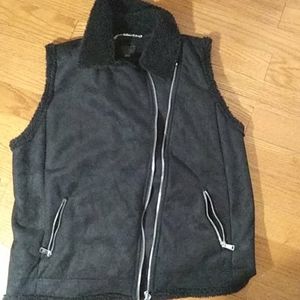 Suede fur vest